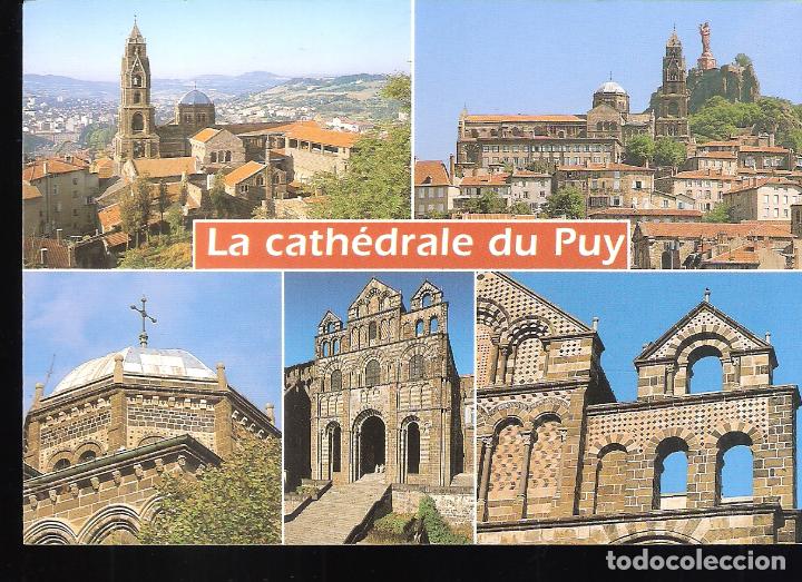 Postales: La Cath&eacute;drale du Puy. Le Puy-en-Velay. La cath&eacute;drale Notre Dame. France.