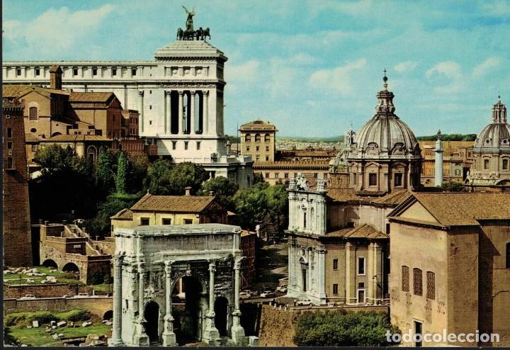 Postales: Roma. Foro romano y arco de S&eacute;ptimo Severo. / Postal sin circular - Foto 1