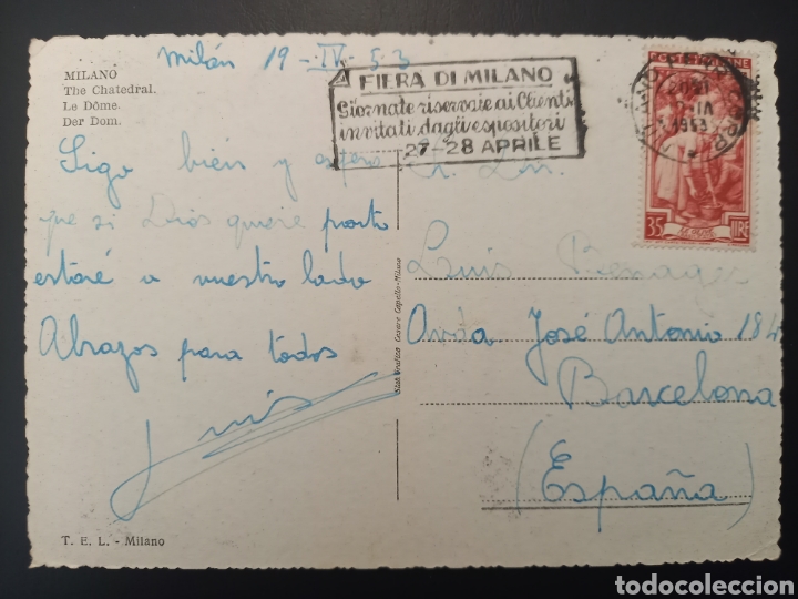 Postales: Postal de. Mil&aacute;n. La catedral. - Foto 2