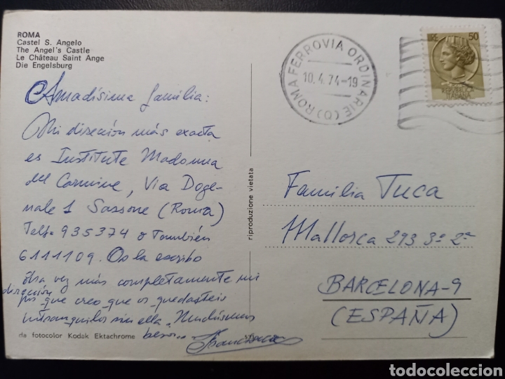 Postales: Postal de. Roma. Castel San angelo. - Foto 2