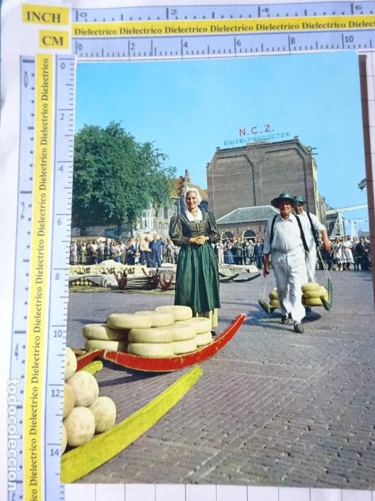 Cartoline: POSTAL DE PAISES BAJOS HOLANDA. FOLKLORE TIPISMO HOLAND&Eacute;S MUJERES ALKMAAR QUESOS. 605