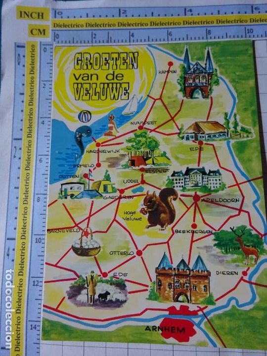 Cartes Postales: POSTAL DE PAISES BAJOS HOLANDA. PLANO MAPA DE VELUWE. 608