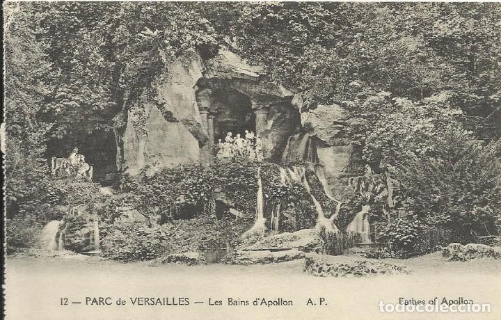 Postkarten: Francia. Versailles. Parc. Les Bains d'Apollon . A. P. 12. Principios s. XX. 9x14 cm. Postal.