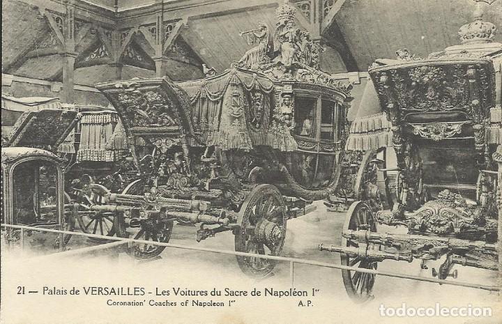 Postkarten: Francia. Palais Versailles. Les voitures de Sacre de Napoleon 1r A. P. 21. Principios s. XX. Postal.