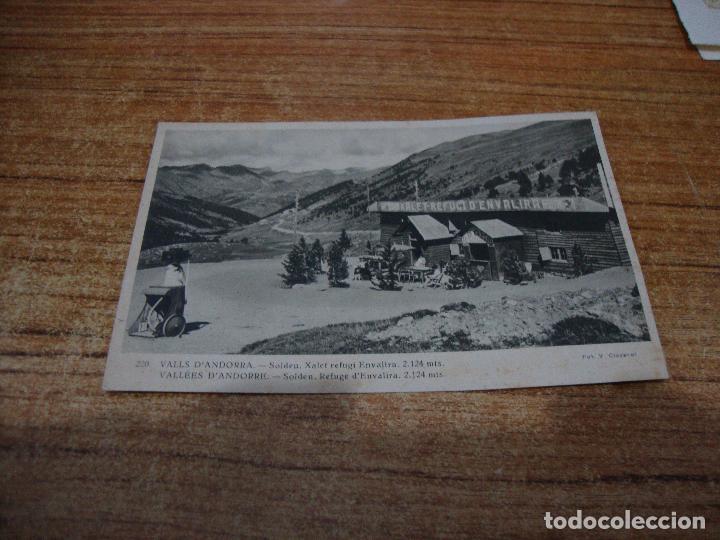 Postales: ANTIGUA POSTAL VALLS D'ANDORRA XALET REFUGI ENVALIRA SIN CIRCULAR