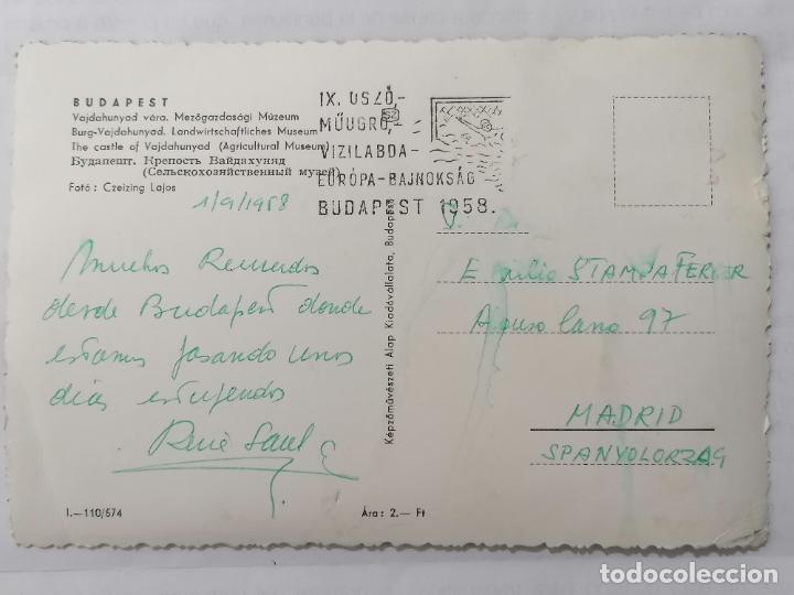 Postales: POSTAL, BUDAPEST, SELLADA BUDAPEST 1958 - Foto 2