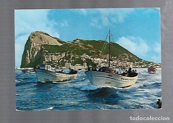 Postcards: TARJETA POSTAL. PE&Ntilde;&Oacute;N DE GIBRALTAR. SALIDA A LA PESCA. 41. GARC&Iacute;A GARRABELLA Y CIA