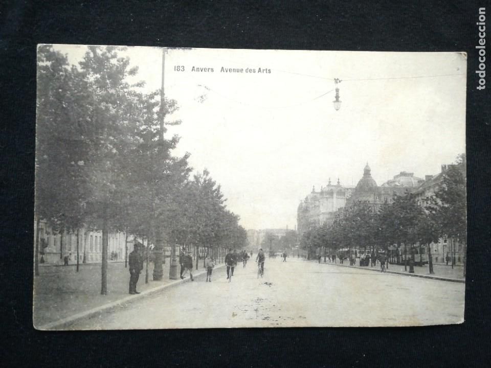 Postales: Postal antigua Anvers Avenue des Arts