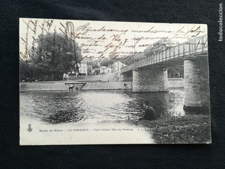 Postales: Postal antigua Bors de Marne Le Perreux Pont reliant Bry au Perreux
