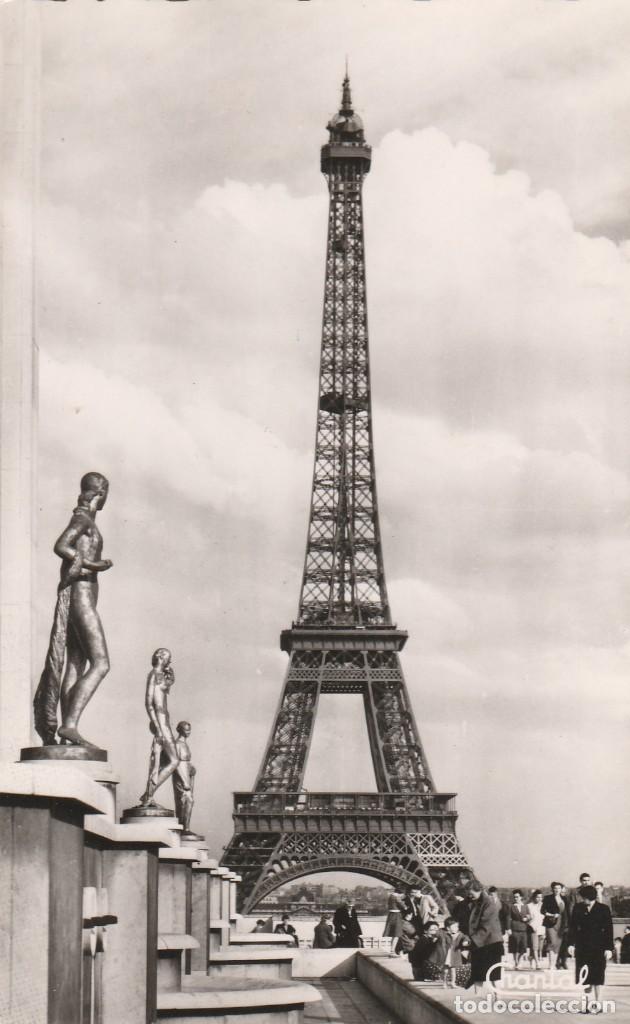 Postales: FRANCIA - PARIS - LA TOUR EIFFEL - A&Ntilde;OS 50 - ESCRITA Y CIRCULADA EN 1961 -ED. CHANTAL
