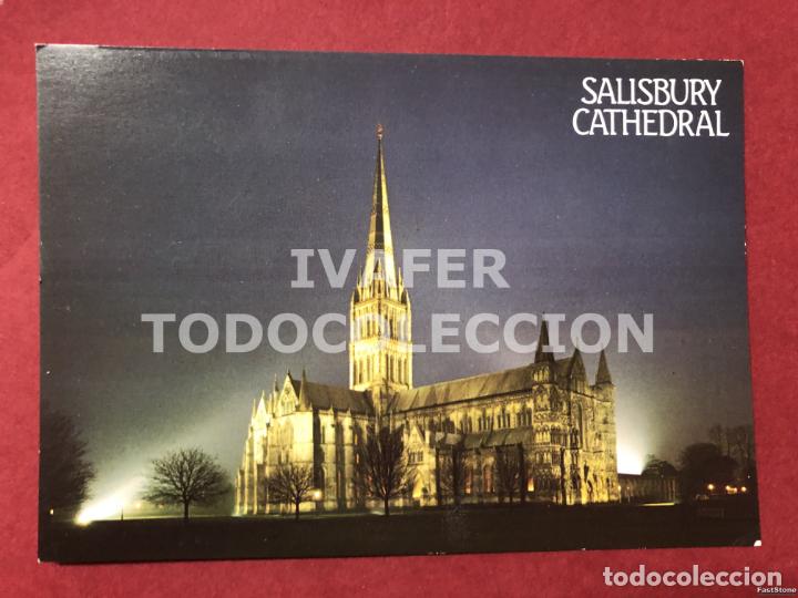 Postales: POSTAL CATEDRAL DE SALISBURY VISTA NOCTURNA, GRAN BRETA&Ntilde;A