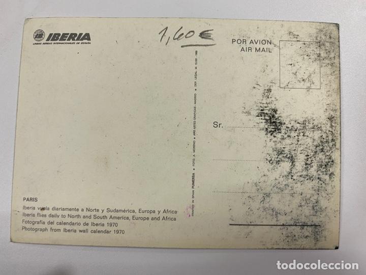 Postales: TARJETA POSTAL. PAR&Iacute;S. IBERIA. - Foto 2