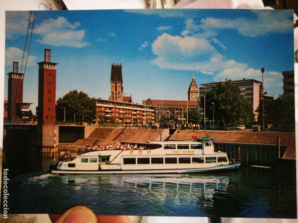 Postkarten: Postal DUISBURG Schwanenbruke Hafenrundfahrt S/C