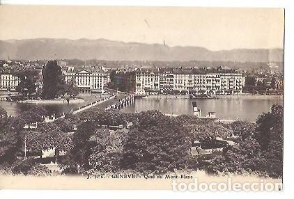 Postais: ANTIGUA POSTAL J J 2 GENEVE QUAI DU MONT BLANC