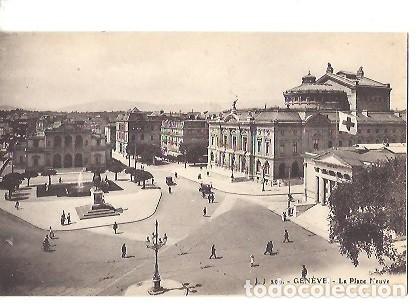 Postais: ANTIGUA POSTAL J J 209 GENEVE LA PLACE NEUVE