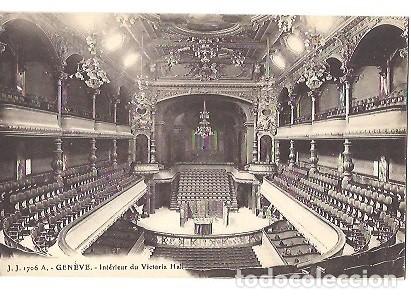 Cartoline: ANTIGUA POSTAL J J 1706 A GENEVE INTERIEUR DE VICTORIA HALL