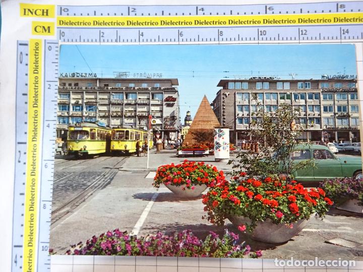 Cartes Postales: POSTAL DE ALEMANIA. TRANV&Iacute;AS EN KARLSRUHE. MARKPLATZ. 2425