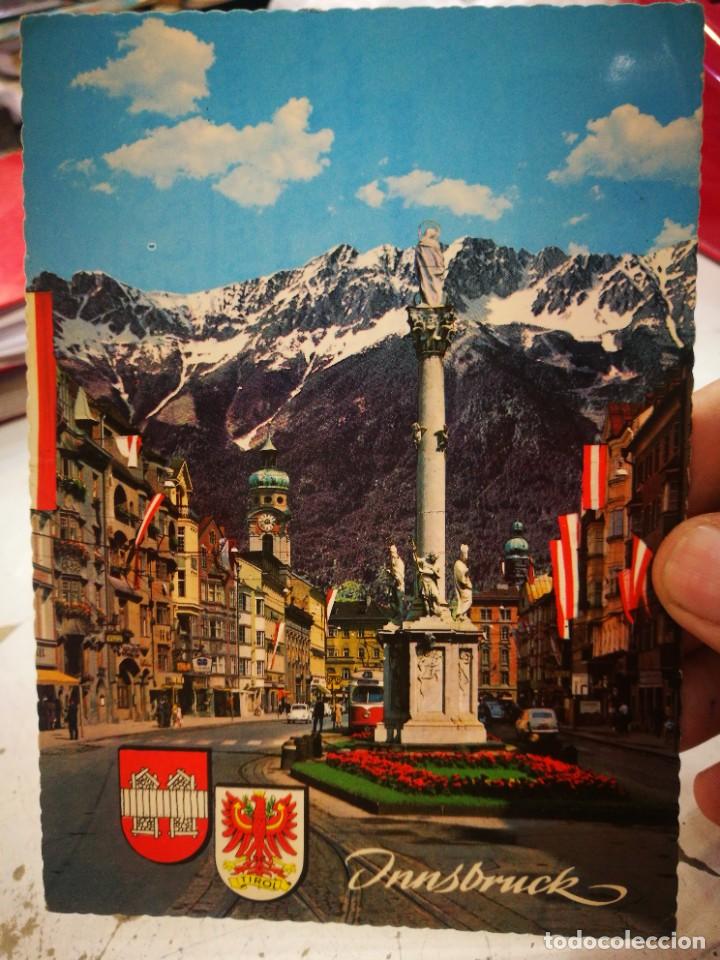 Postkarten: Postal INNSBRUCK Mar&iacute;a Theresien Strabe escrita y Bellamente Sellada