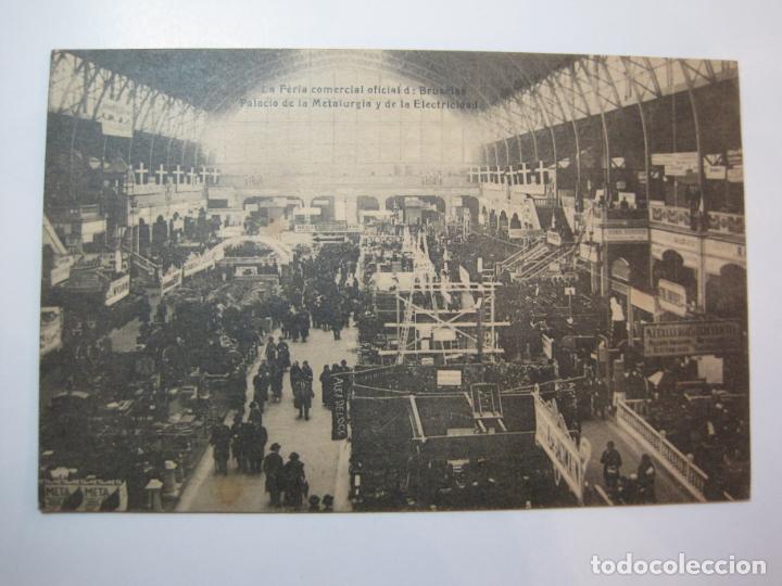 Postales: LA FERIA COMERCIAL OFICIAL DE BRUSELAS-PALACIO DE METALURGIA Y ELECTRICIDAD-POSTAL ANTIGUA-(80.271)