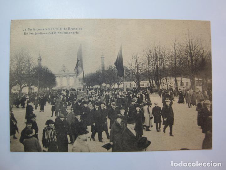 Postales: LA FERIA COMERCIAL OFICIAL DE BRUSELAS-JARDINES DEL CINCUENTENARIO-POSTAL ANTIGUA-(80.273)