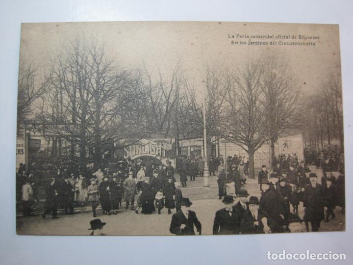 Postales: LA FERIA COMERCIAL OFICIAL DE BRUSELAS-JARDINES DEL CINCUENTENARIO-POSTAL ANTIGUA-(80.274)