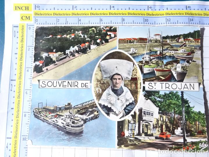 Postales: POSTAL DE FRANCIA. TIPISMO DE ST TROJAN. MUJER TRAJE T&Iacute;PICO, BARCOS, CITROEN TIBUR&Oacute;N. 2391