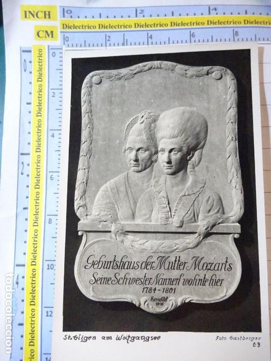 Postkarten: POSTAL DE AUSTRIA. ST GILGEN AM WOLFGANGSEE. CASA NATAL MADRE MOZART. 906
