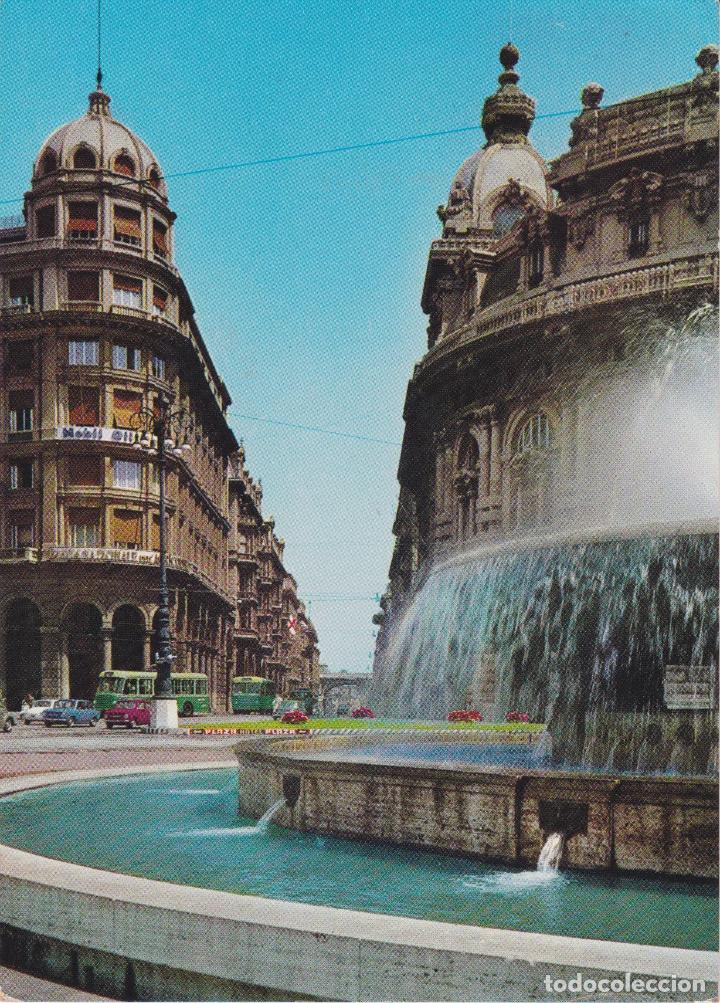 Postales: ITALIA, GENOVA, PLAZA DE FERRARI - F.LLI PAGANO N&ordm;3199 - CIRCULADA