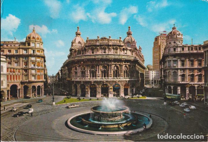 Postales: ITALIA, GENOVA, PLAZA DE FERRARI - ED.F.CALI N&ordm;20458 - CIRCULADA