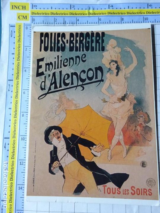 Postais: POSTAL DE FRANCIA. CARTEL PUBLICITARIO CIRCO TEATRO FOLIES BERGERE EMILIENNE S'ALEN&Ccedil;ON . 1642