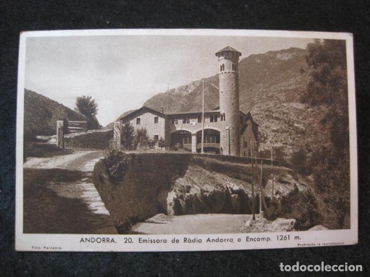 Postales: ANDORRA-EMISORA DE RADIO ANDORRA A ENCAMP-CIRCULADA-POSTAL ANTIGUA-(81.782)
