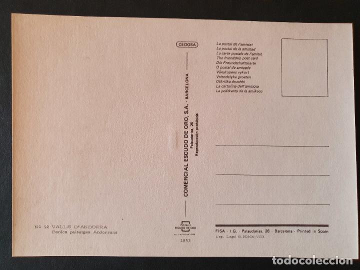 Postales: POSTAL ANDORRA (ORIGINAL SIN CIRCULAR) - Foto 2