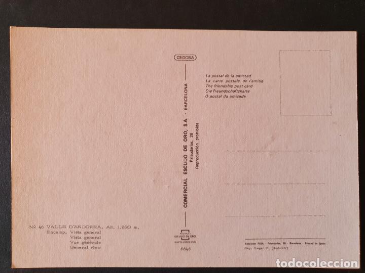 Postales: POSTAL ANDORRA (ORIGINAL SIN CIRCULAR) - Foto 2