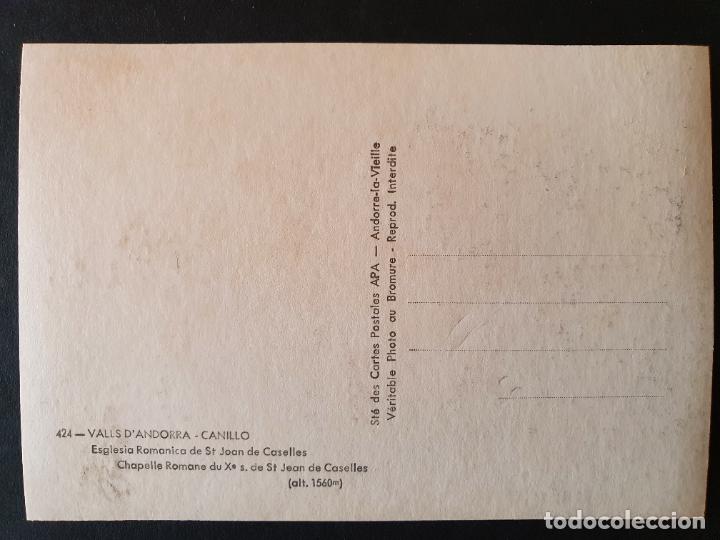 Postales: POSTAL ANDORRA (ORIGINAL SIN CIRCULAR) - Foto 2