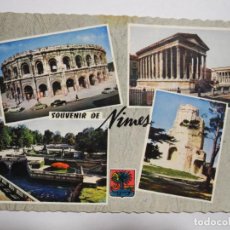 Cartoline: NIMES. LES ARÈNES ROMAINES. LA MAISON CARRÉ... CIRCULADA SIN SELLO 1962. Lote 276992088