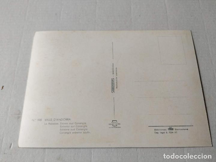 Postales: ANDORRA - POSTAL LA RABASSA - EXTREM SUD CONANGLE - Foto 2