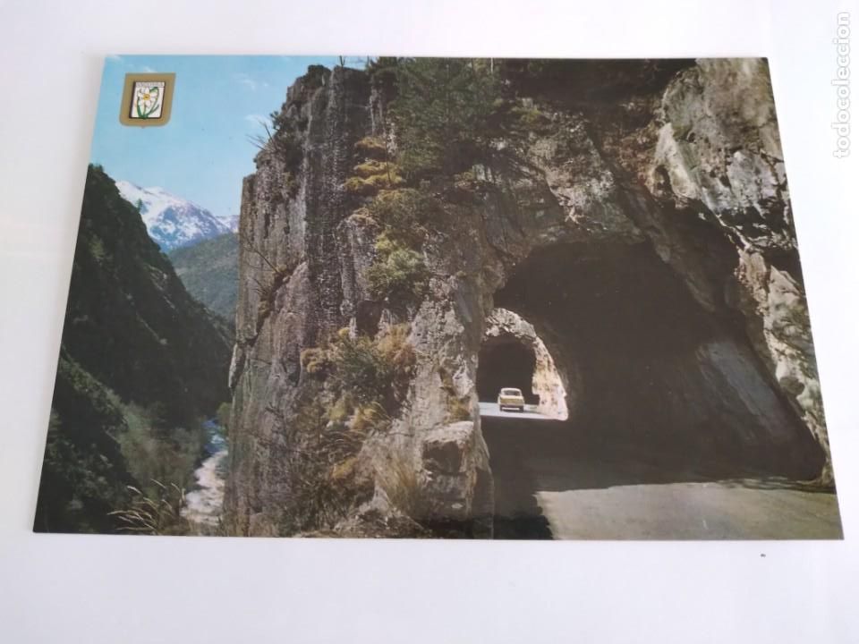 Postkarten: POSTAL ESCUDO ORO VALLS D'ANDORRA TUNELS DE LA MASSANA RV 33