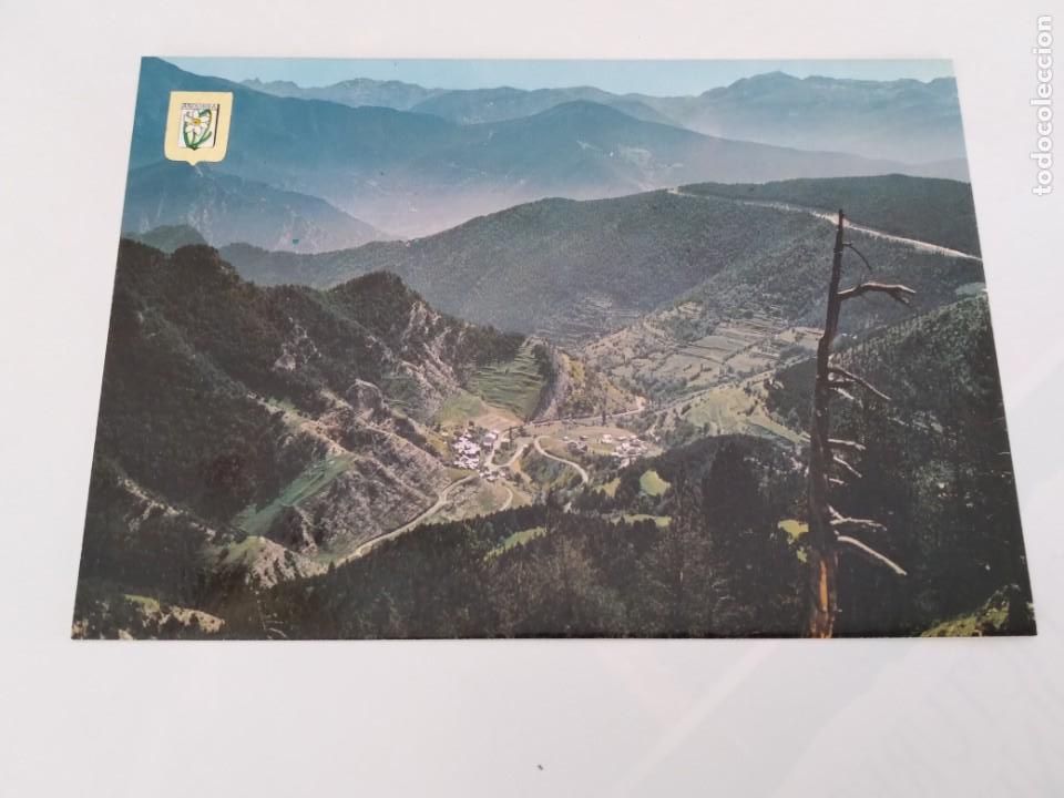 Postkarten: POSTAL ESCUDO ORO VALLS D'ANDORRA PAL VISTA PANORAMICA COLL BOTELLA RV 37