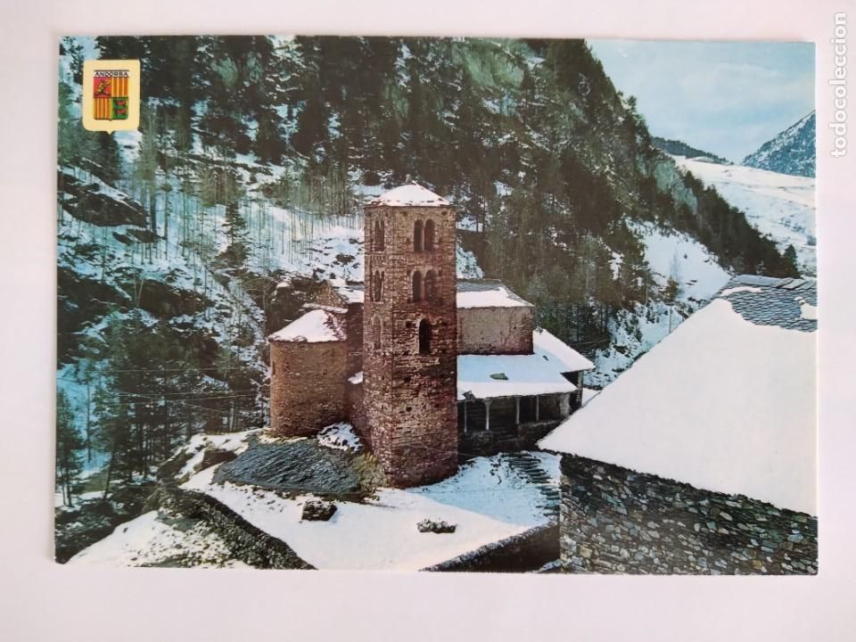 Postkarten: POSTAL ESCUDO ORO VALLS D'ANDORRA SANT JOAN DE CASELLES RV 47