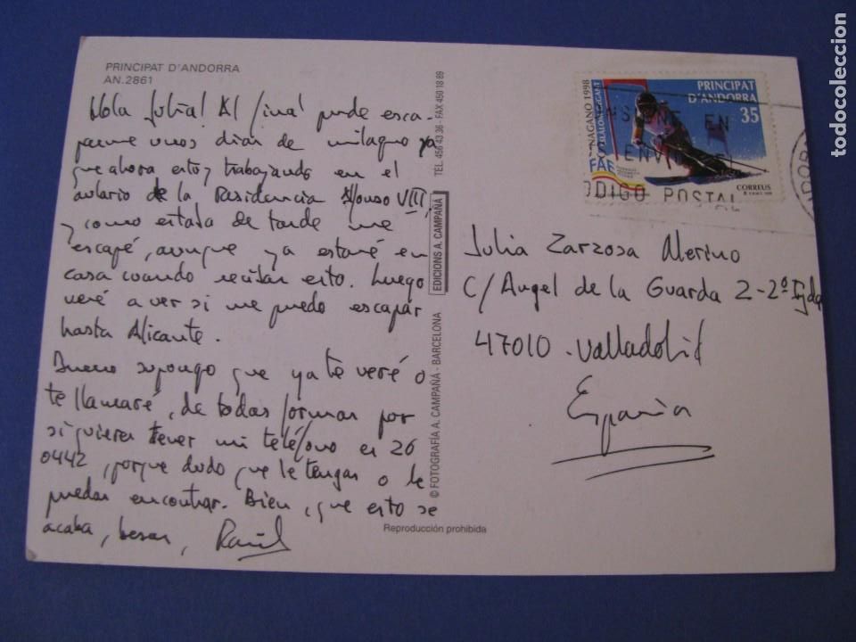 Postales: POSTAL DE ANDORRA. CIRCULADA. - Foto 2