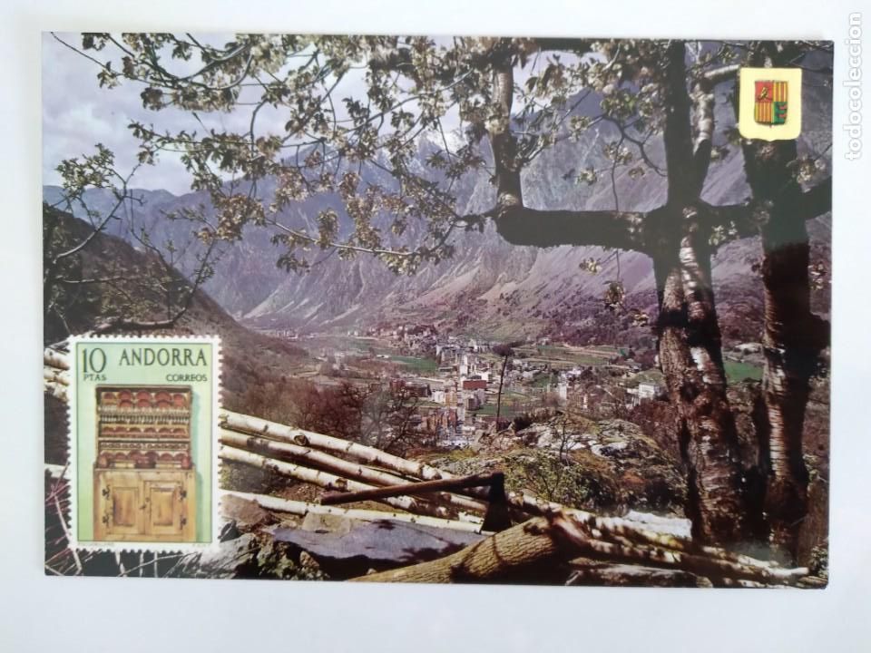 Postkarten: POSTAL ESCUDO ORO VALLS D'ANDORRA LES ESCALDES RV 66