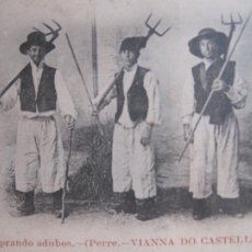Postales: PORTUGAL-VIANNA DO CASTELLO-COMPRANDO ADUBOS-REVERSO SIN DIVIDIR-POSTAL ANTIGUA-(83.641)