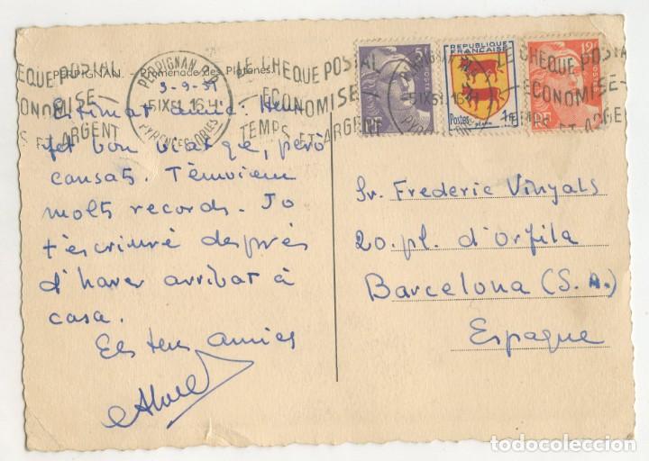 Postales: Postal de PERPIGNAN (Circulada; any 1951) - Foto 2