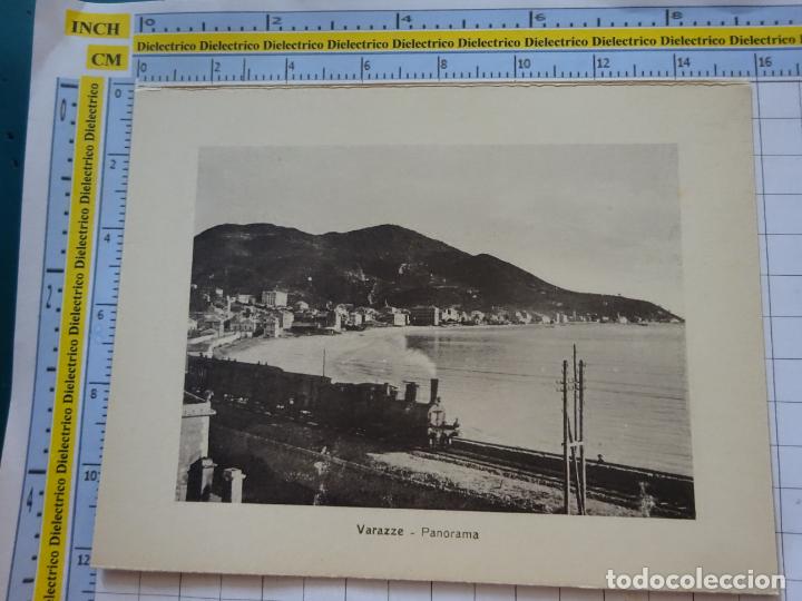 Postales: ANTIGUA FOTO TARJETA POSTAL DE ITALIA. VARAZZE PANORAMA TREN FERROCARRIL. 2821