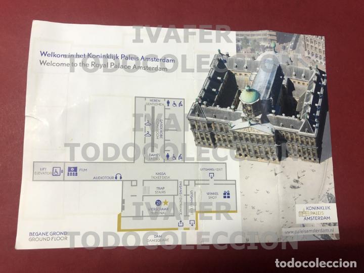 Postales: TARJETA CON PLANO PARA LA VISITA AL PALACIO REAL DE AMSTERDAM