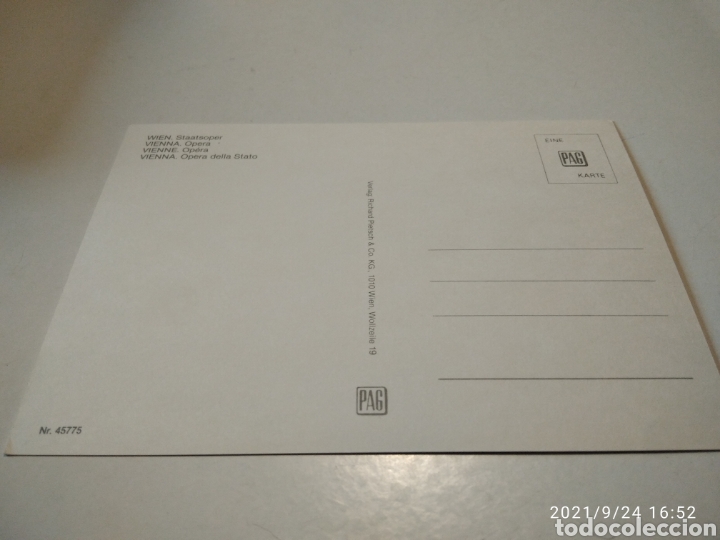 Postales: Postal Viena &oacute;pera - Foto 2