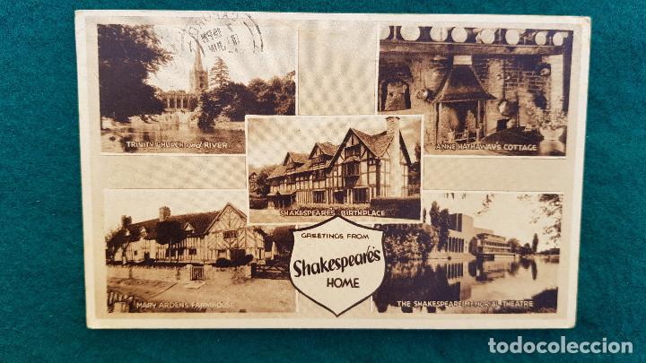 Postales: POSTAL SHAKESPERE'S HOME (1956) Stratford-upon-Avon