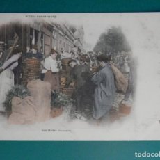 Postales: SCENES PARISIENNES - LES HALLES CENTRALES POSTAL COLOREADA AÑO 1902. Lote 293330698