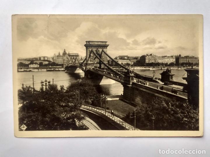 Postales: POSTAL CIRCULADA Y ESCRITA A&Ntilde;O 1923 PUENTE BUDAPEST MAGYAR