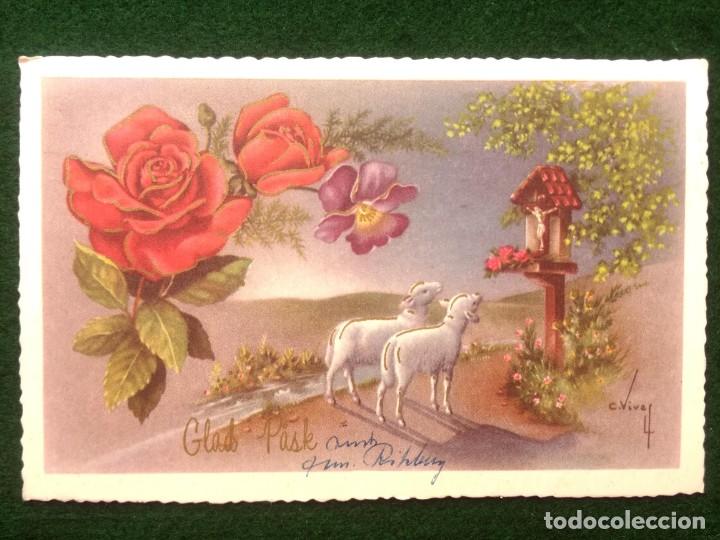 Postcards: ANTIGUA POSTAL CIRCULADA Y ESCRITA FINLANDIA - PASCUAS